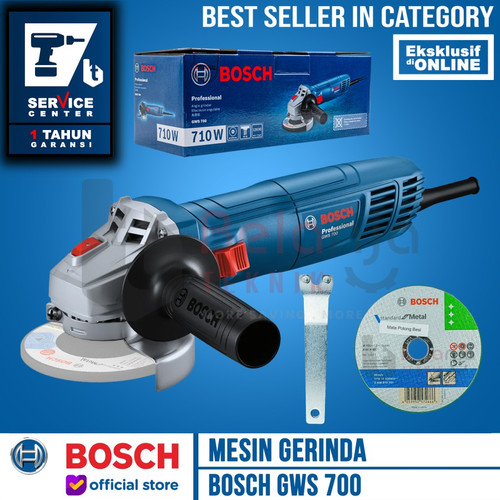 Bosch Mesin Gerinda Tangan 4 In GWS 700 FREE 1 BATU GURINDA GWS700 4"