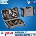 BOSCH MATA OBENG SET 43 PCS / Screwdriver Set 43PCS PH PZ ORIGINAL