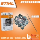Stihl Rantai Belah Chainsaw MS 382 20 Inch 36T Plus Kikir 4.0 mm