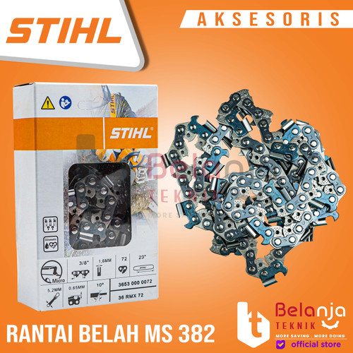 Rantai Belah Chain Saw STIHL MS 382 20 Inchi 36 T - Sparepart Chainsaw