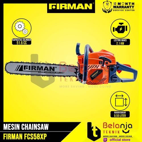 FIRMAN Chainsaw FCS 58 XP 20 Inch SN Potong Gergaji Kayu 20" FCS58XP