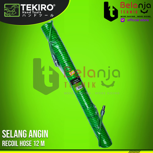 TEKIRO RECOIL HOSE 12 METER SELANG ANGIN KOMPRESOR TEKIRO HIJAU 12MTR