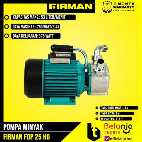 Firman FDP 25 HD Pompa Cairan Kental Solar Minyak Oli FDP25HD