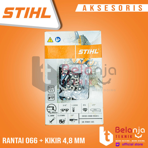 Stihl Rantai Belah Chainsaw 066 25 Inch 42T Plus Kikir Rantai 4,8 mm