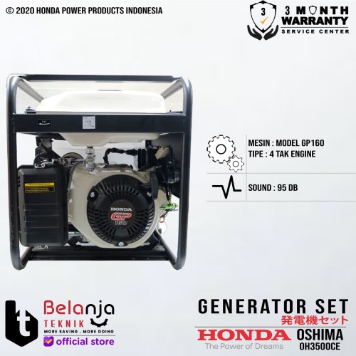 Mesin Genset Honda Oshima OH 3500 CE 2000 Watt Generator Set OH3500CE
