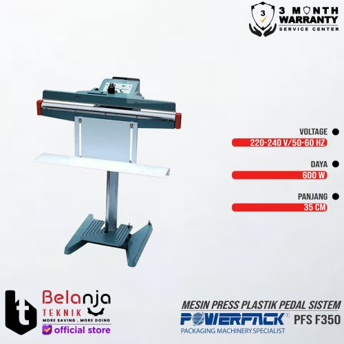 Powerpack Mesin Press Plastik Pedal Sistem PFS F350 Sealer PFS F 350