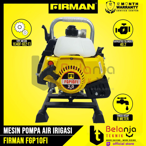Firman FGP 10 FI FGP10FI Pompa Air Irigasi Portable 1 In 8 Meter 2 HP