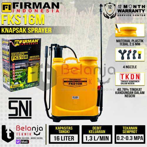 Firman FKS 16 S2 FKS16 Sprayer Electrik Manual 2in1 Alat Semprot Hama