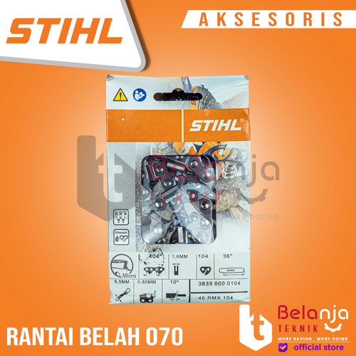 Rantai Belah Chainsaw STIHL 070 36 Inchi 52 T - Sparepart Chainsaw