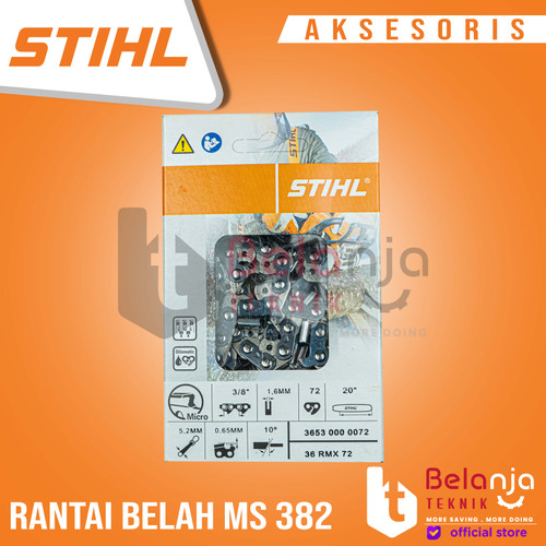 Rantai Belah Chain Saw STIHL MS 382 20 Inchi 36 T - Sparepart Chainsaw