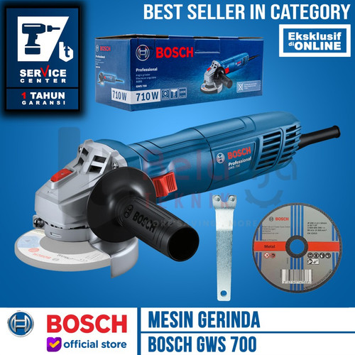 Bosch Mesin Gerinda Tangan 4 In GWS 700 FREE 1 BATU GURINDA GWS700 4"