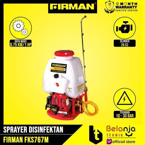 Firman Power Sprayer FKS 769 M FKS769M - Alat Semprot Hama DESINFEKTAN 15 L