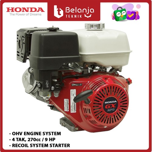 Honda Mesin Penggerak GX 270 H Jialing 9 HP Bensin Serbaguna GX270H