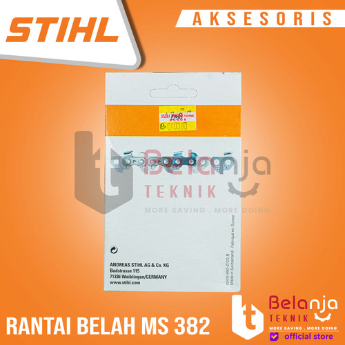 Rantai Belah Chain Saw STIHL MS 382 20 Inchi 36 T - Sparepart Chainsaw