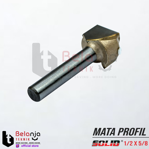 Solid Mata Profil 1/2 x 5/8 Vee Groove Bits 0.25 Inch 201-031