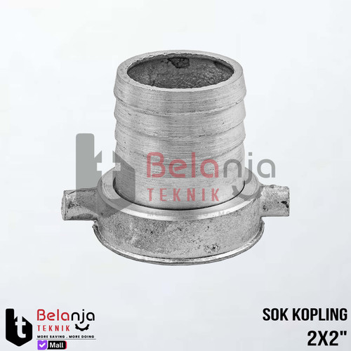 Sok Kopling Drat Dalam Aluminium Ukuran 2 inch X 2 inch 2X2"