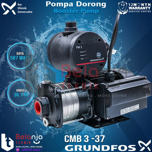 Grundfos Pompa Dorong CMB 3-37 CMB3-37 Pompa Booster Otomatis 600 Watt