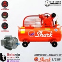Shark Mesin Kompresor Udara 0.5 HP + Electro Motor Dinamo 1HP 1 Phase