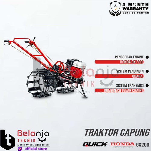 Mesin Traktor - Quick Capung Metal + Mesin Engine Honda GX 200