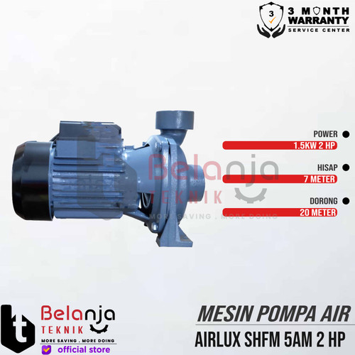 Mesin Pompa Air - Airlux SHFM 5AM 2 HP 1 Phase - 7 Meter