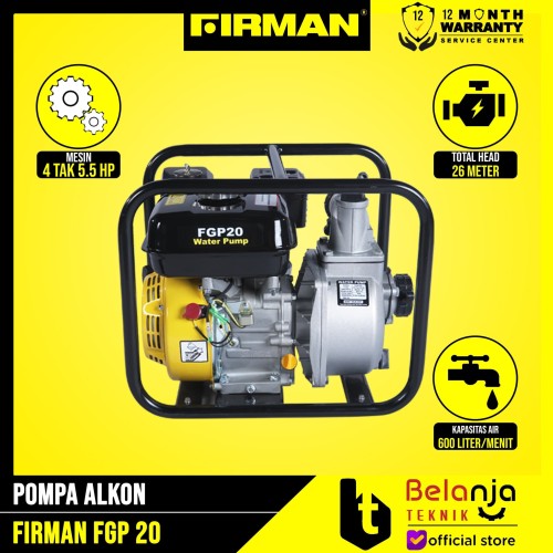Mesin Alkon Pompa Air Irigasi Firman FGP 20 2 Inchi 8 Meter
