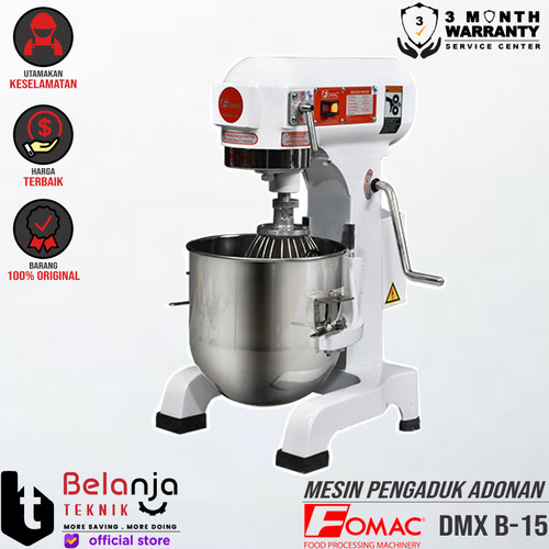 Fomac Mesin Pengaduk Adonan DMX B 15 Dough Mixer DMX B15 Roti Kue Piza
