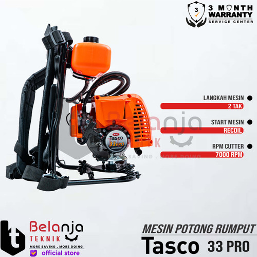 Tasco Mesin Potong Rumput Gendong TAC 33 PRO Brush Cutter 2Tak TAC33