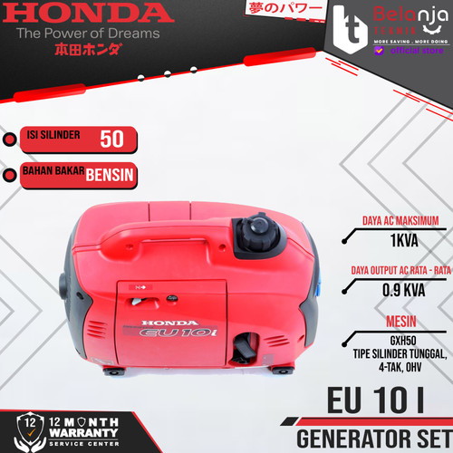 Mesin Genset Honda Silent EU 10I 900 Watt EU10I Generator Set EU 10 I