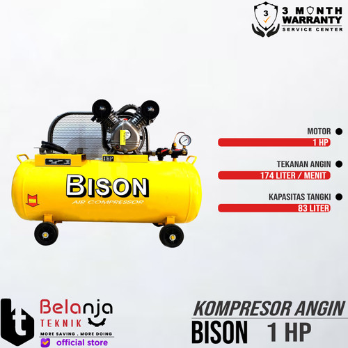 Bison Unloaded Air Compressor 1 HP Mesin Kompresor Udara Body Only