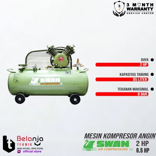Swan Air Compressor 2 HP dan Engine Bensin EX-China GX 200