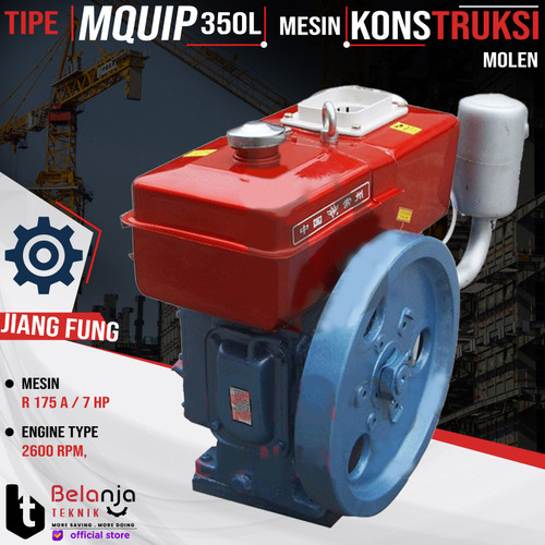 Mesin Molen Beton Semen 350 Liter MQuip + Mesin Diesel Jiang Fa R175