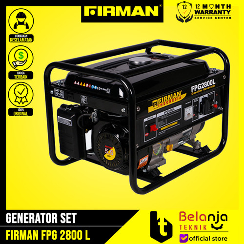 Firman Genset FPG 2800 L Generator Set 2000 Watt Bensin FGP2800L