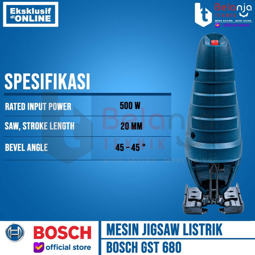 BOSCH Jigsaw GST 680 Mesin Potong Gergaji 68 MM 500 WATT GST680 68MM