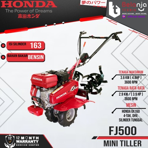 Honda Cultivator FJ 500 Mesin Mini Tiller Tanah Kering Basah Standard