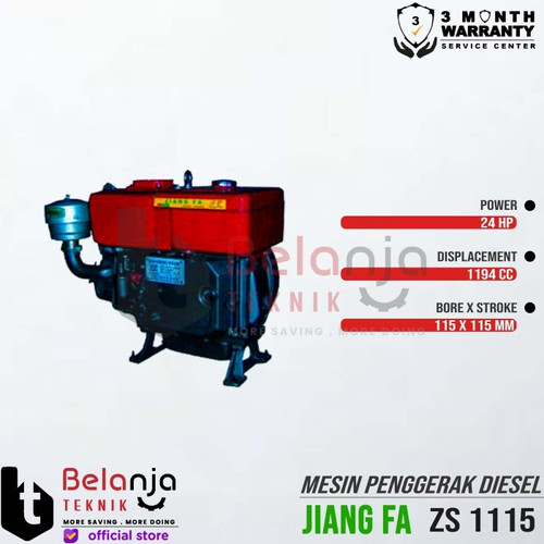 Jiang Fa Mesin Penggerak Diesel Motor ZS 1115 24 HP Diesel Solar ZS1115