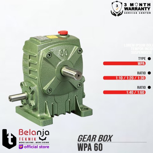 Gearbox WPA 60 (1: 10 - 20 - 30 - 40 - 60)
