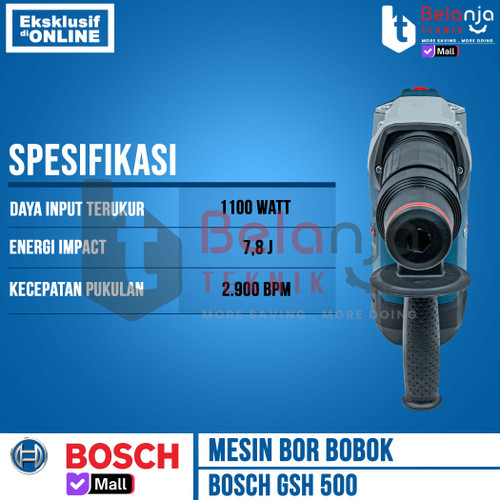 BOSCH Mesin Bor Bobok GSH 500 Demolition Hammer GSH500 1025 WATT Gen 2