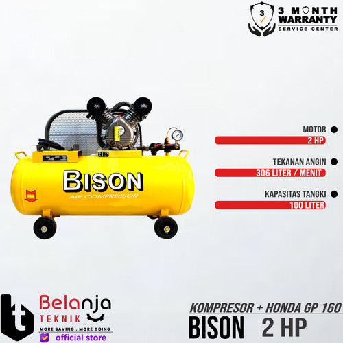 BISON Mesin Kompresor Angin 2 Hp HONDA GP 200 6.5 Hp Air Compressor