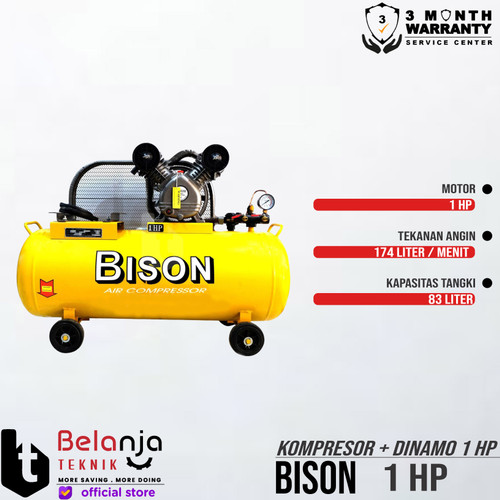BISON 1 HP - AIR COMPRESSOR & ELEKTRO MOTOR 1 HP - KOMPRESOR ANGIN