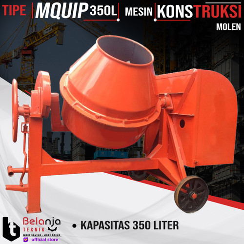 Mesin Molen Beton Semen 350 Liter MQuip + Mesin Diesel Jiang Fa R175