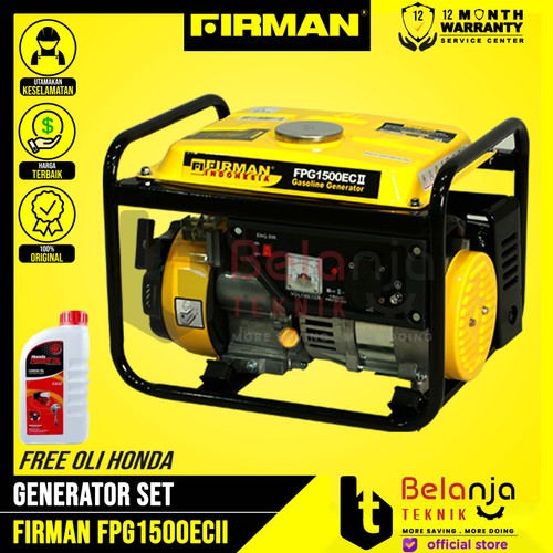 Firman Genset Bensin FPG 1500 EC II 850 Watt Generator Set FPG1500
