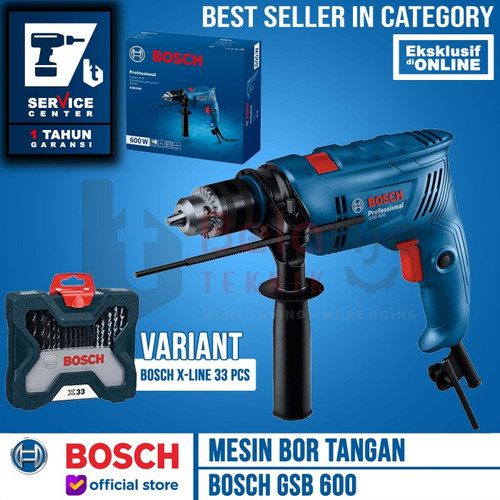 Bosch GSB 600 Mesin Bor Tangan Listrik Beton 13MM Impact Drill 600Watt