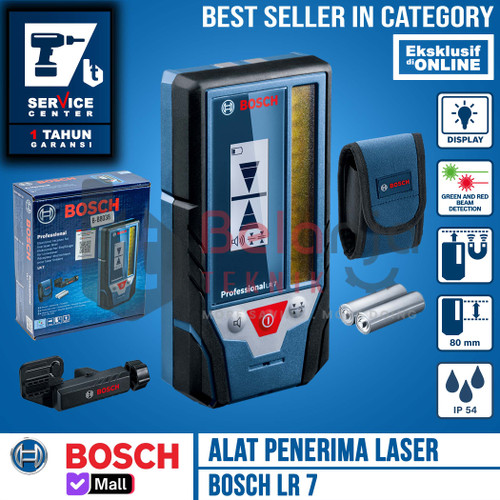 Line Laser Level Receiver Bosch LR7 Receiver Range 50M Penerima Sinyal Laser LR 7
