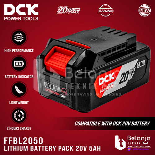 DCK Lithium Battery Pack 20V 5.0 AH Baterai Cordless 20 V 5 AH FFBL2050