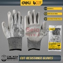 Deli Sarung Tangan Safety Cut Resistant XL Sarung Tangan Anti Pisau EDL521043XL