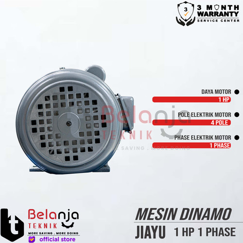 Mesin Dinamo - Electro Motor Jiayu 1 HP 1 Phase 4 Pole