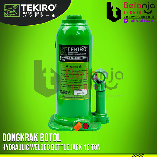Tekiro Dongkrak Botol 10 Ton Hydraulic Alat Bengkel