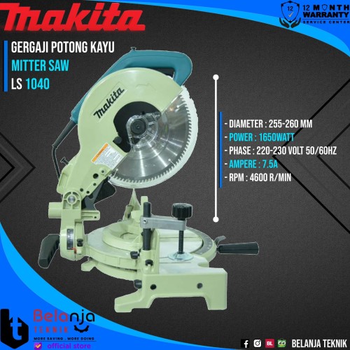 Makita MITTER SAW 10" LS 1040 LS1040 1650WATT GERGAJI POTONG KAYU 10IN