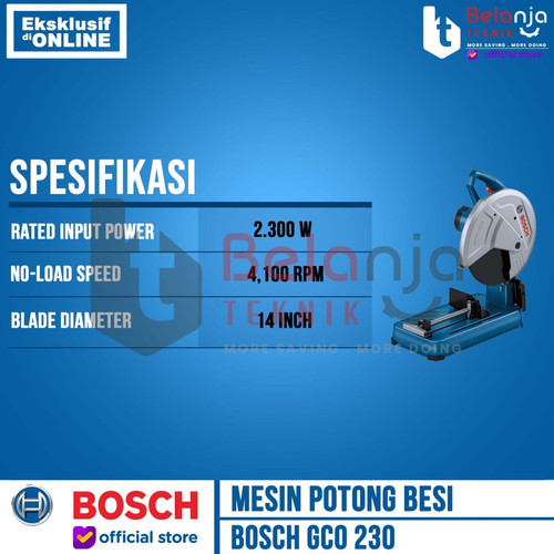 Bosch Mesin Potong Besi GCO 230 14 Inch Cutting Off 355mm 2300 Watt