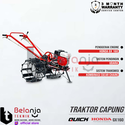 Mesin Traktor - Quick Capung Metal + Mesin Engine Honda GX 160